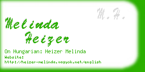 melinda heizer business card